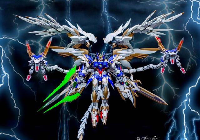 双头龙与飞翼高达的结合飞龙高达模型改