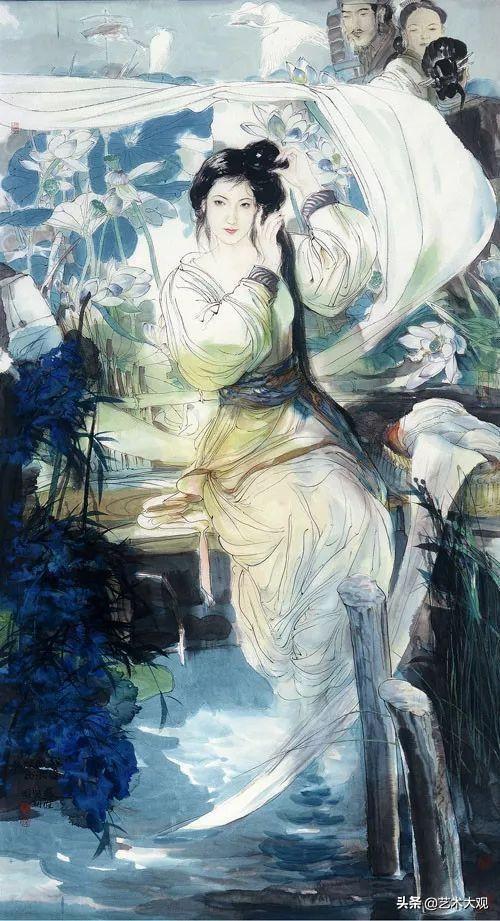 惊艳古典美人图苏维贤国画人物仕女作品欣赏