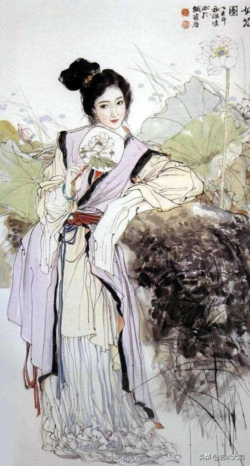 惊艳古典美人图苏维贤国画人物仕女作品欣赏