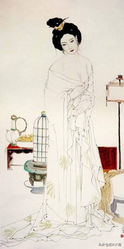 惊艳古典美人图苏维贤国画人物仕女作品欣赏